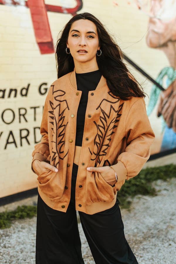 Haskell Bomber Jacket - Roaming Gypsy Boutique