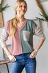 Heimish Color Block Exposed Seam Ribbed T-Shirt - Roaming Gypsy Boutique