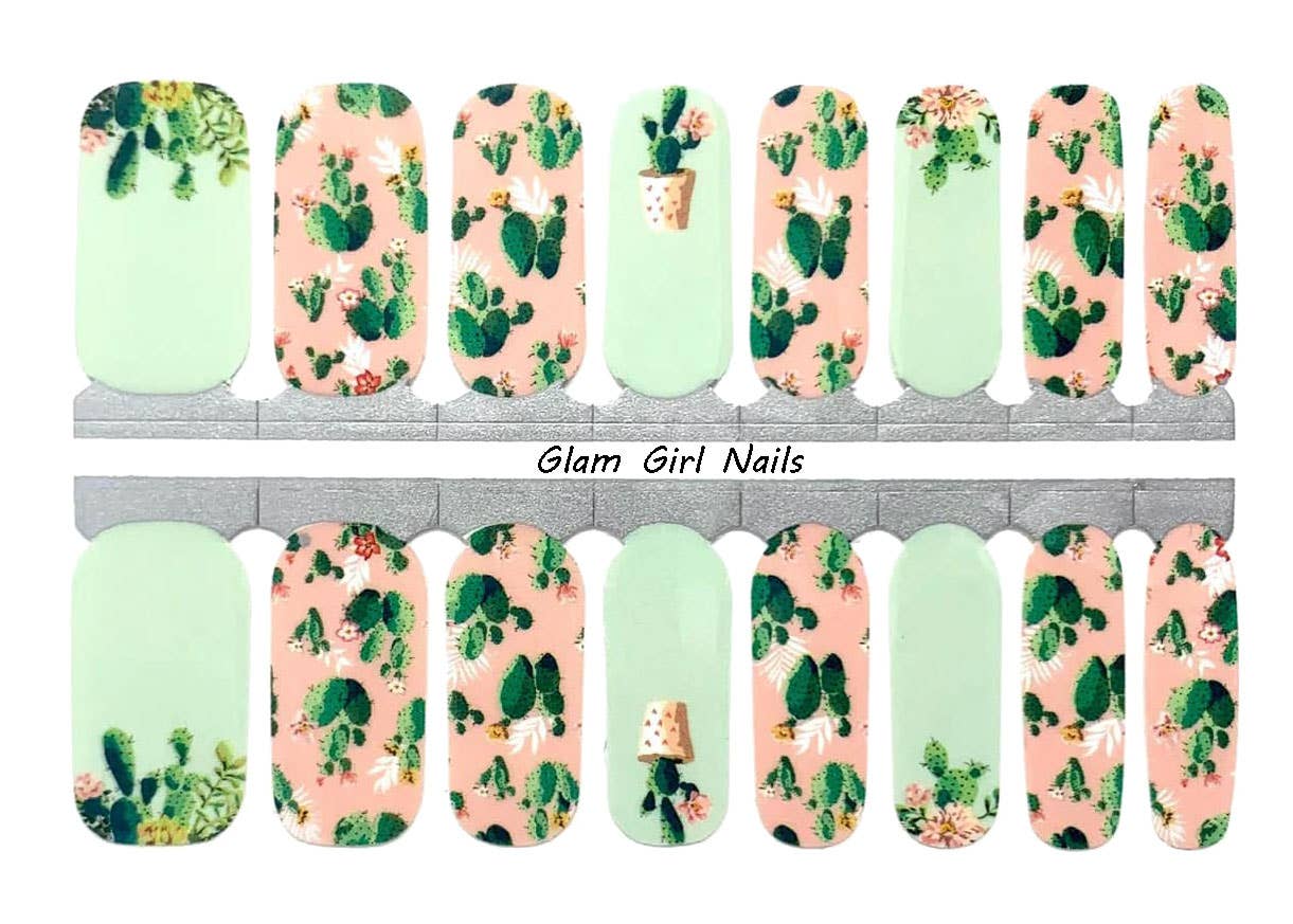 Hug Me Cactus Nail Wraps - Roaming Gypsy Boutique