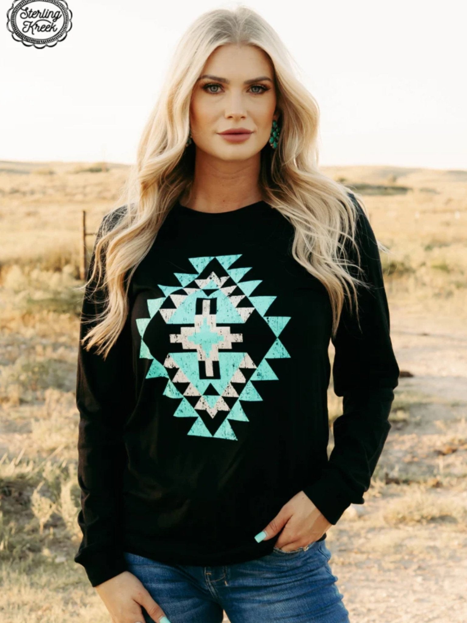 Icy Aztec Tee - Roaming Gypsy Boutique