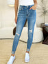 Judy Blue Full Size Mid Rise Destroy & Cuff Skinny Jeans - Roaming Gypsy Boutique