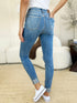 Judy Blue Full Size Mid Rise Destroy & Cuff Skinny Jeans - Roaming Gypsy Boutique