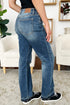 Judy Blue Full Size Mid Rise Release Hem Jeans - Roaming Gypsy Boutique