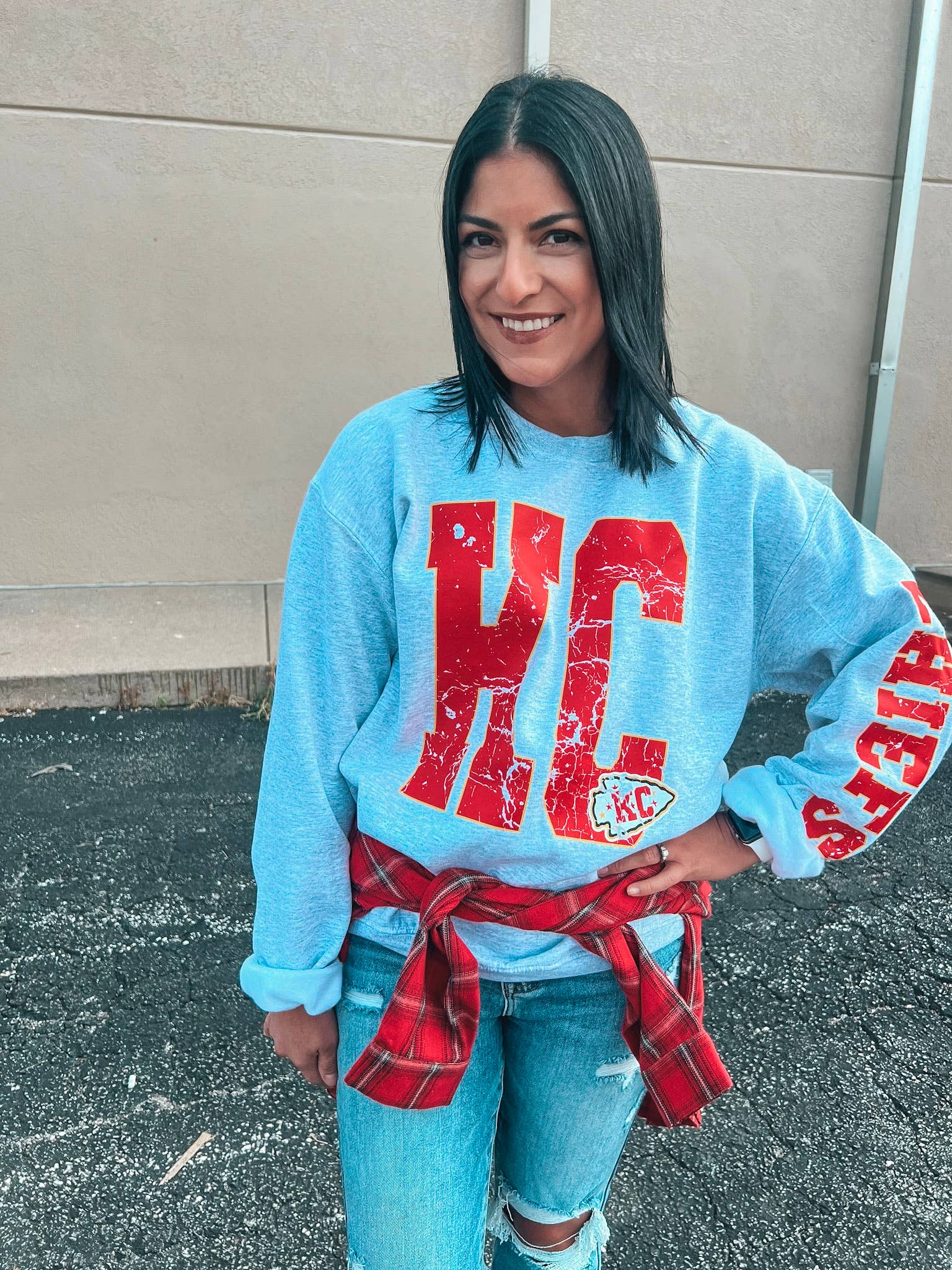 KC SLEEVE SWEATSHIRT - Roaming Gypsy Boutique