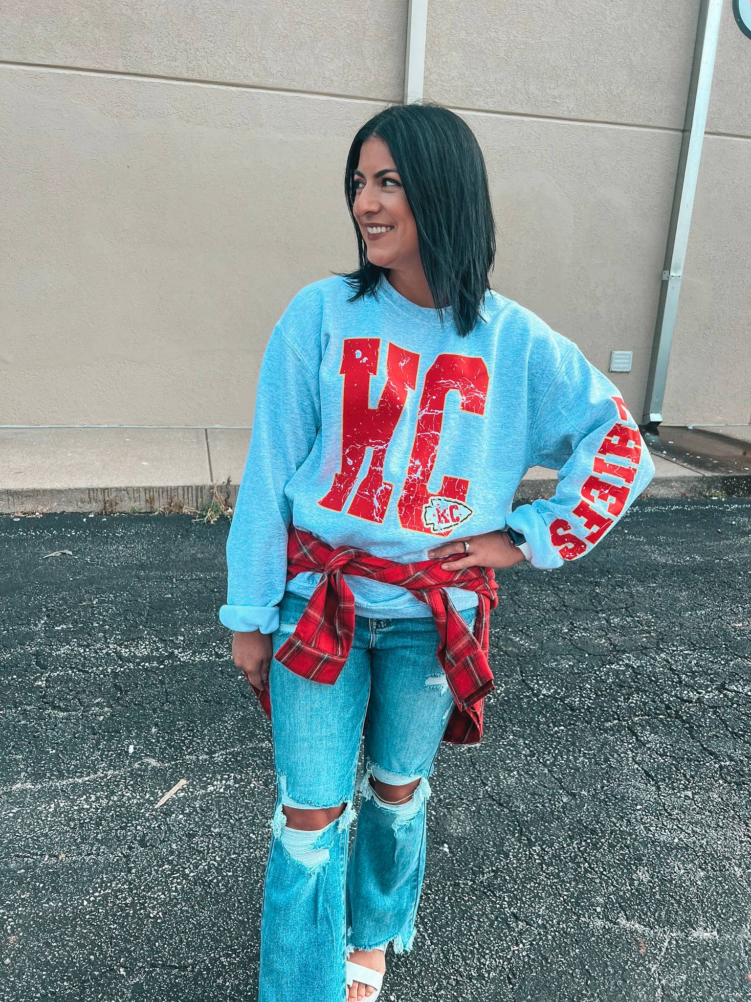 KC SLEEVE SWEATSHIRT - Roaming Gypsy Boutique