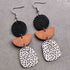 Leather & Wood Drop Earrings - Roaming Gypsy Boutique