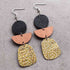 Leather & Wood Drop Earrings - Roaming Gypsy Boutique