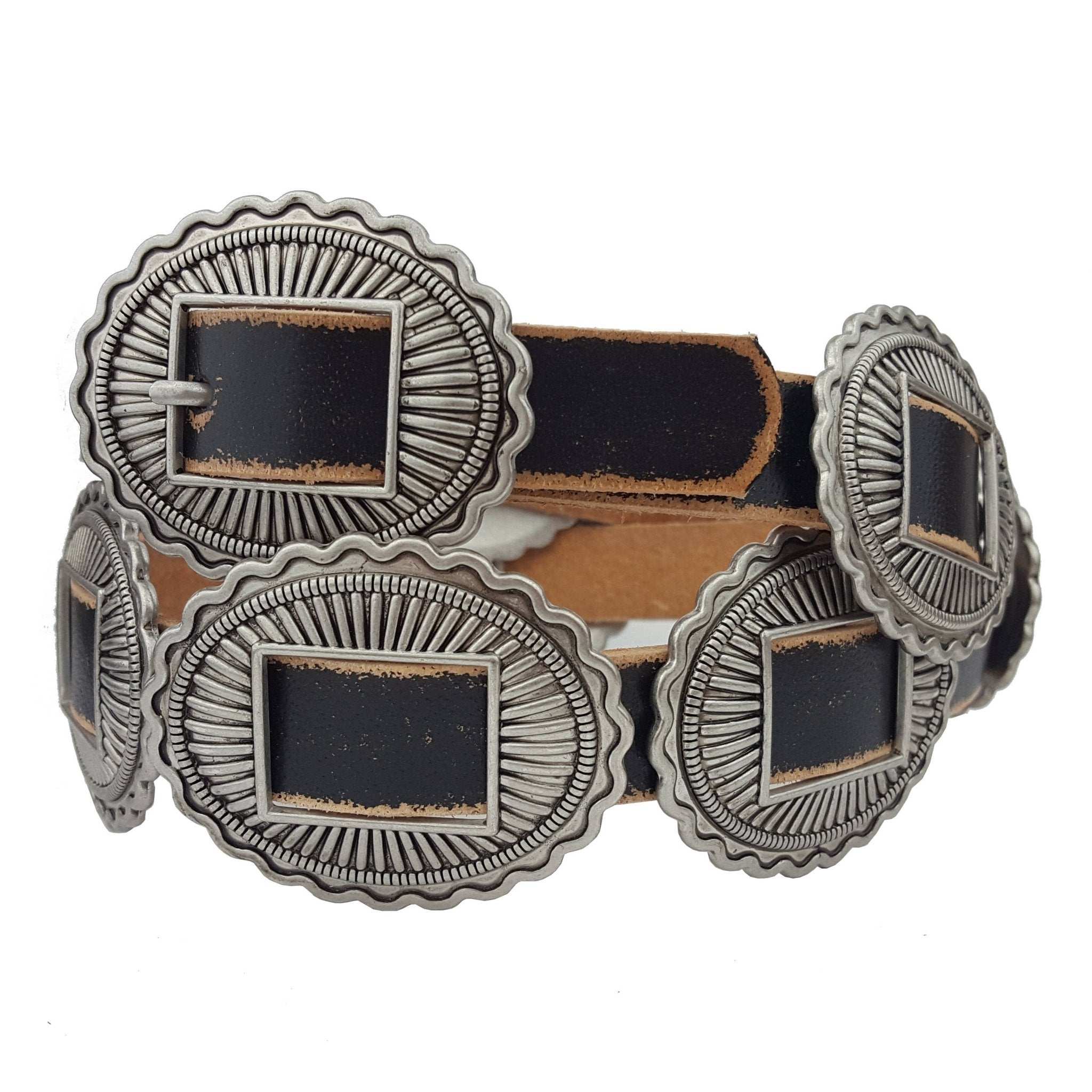 Luxe Distressed Concho Belt - Roaming Gypsy Boutique