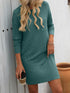 Mandy Striped Round Neck Long Sleeve Mini Dress - Roaming Gypsy Boutique