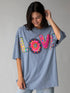 Natural Life Dusty Blue Love Top - Roaming Gypsy Boutique