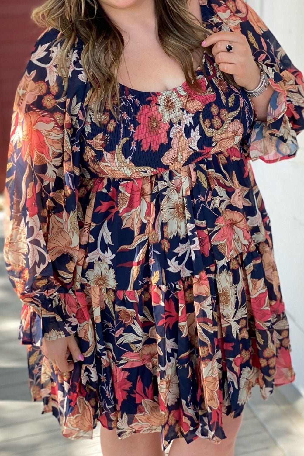 Navy Night Botanicals Dress - Roaming Gypsy Boutique