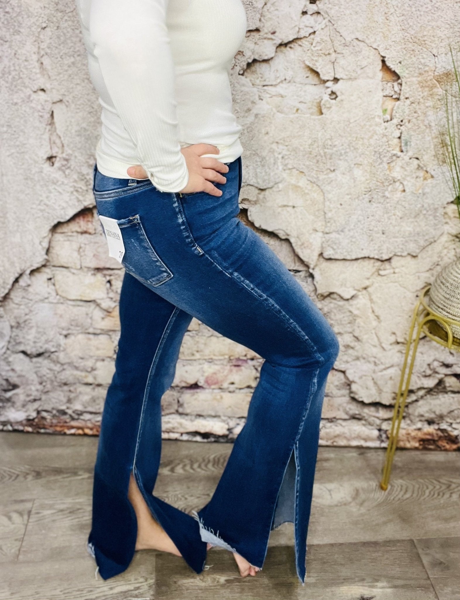 PBR Slit Flare Jeans - Roaming Gypsy Boutique