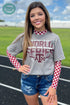 Indian Pride Maroon Mesh Top