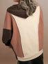 Plus Size Color Block Long Sleeve Hoodie - Roaming Gypsy Boutique