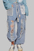 POL Crochet Patch Distressed Washed Jeans - Roaming Gypsy Boutique