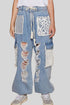 POL Crochet Patch Distressed Washed Jeans - Roaming Gypsy Boutique