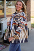 Printed Button Down Collared Jacket - Roaming Gypsy Boutique