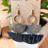 PU Semicircle Drop Earrings - Roaming Gypsy Boutique