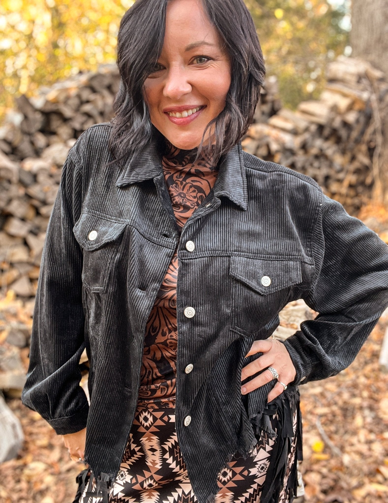 Ranchy Cropped Jacket - Roaming Gypsy Boutique