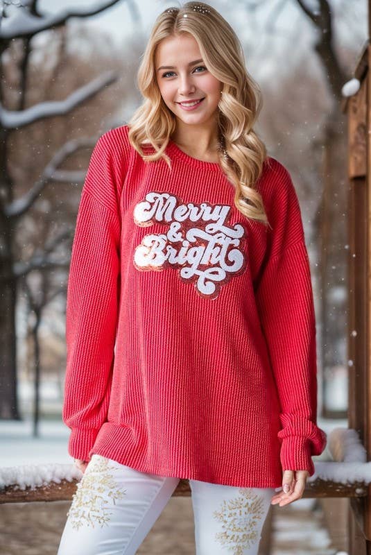 Red Merry & Bright Top - Roaming Gypsy Boutique