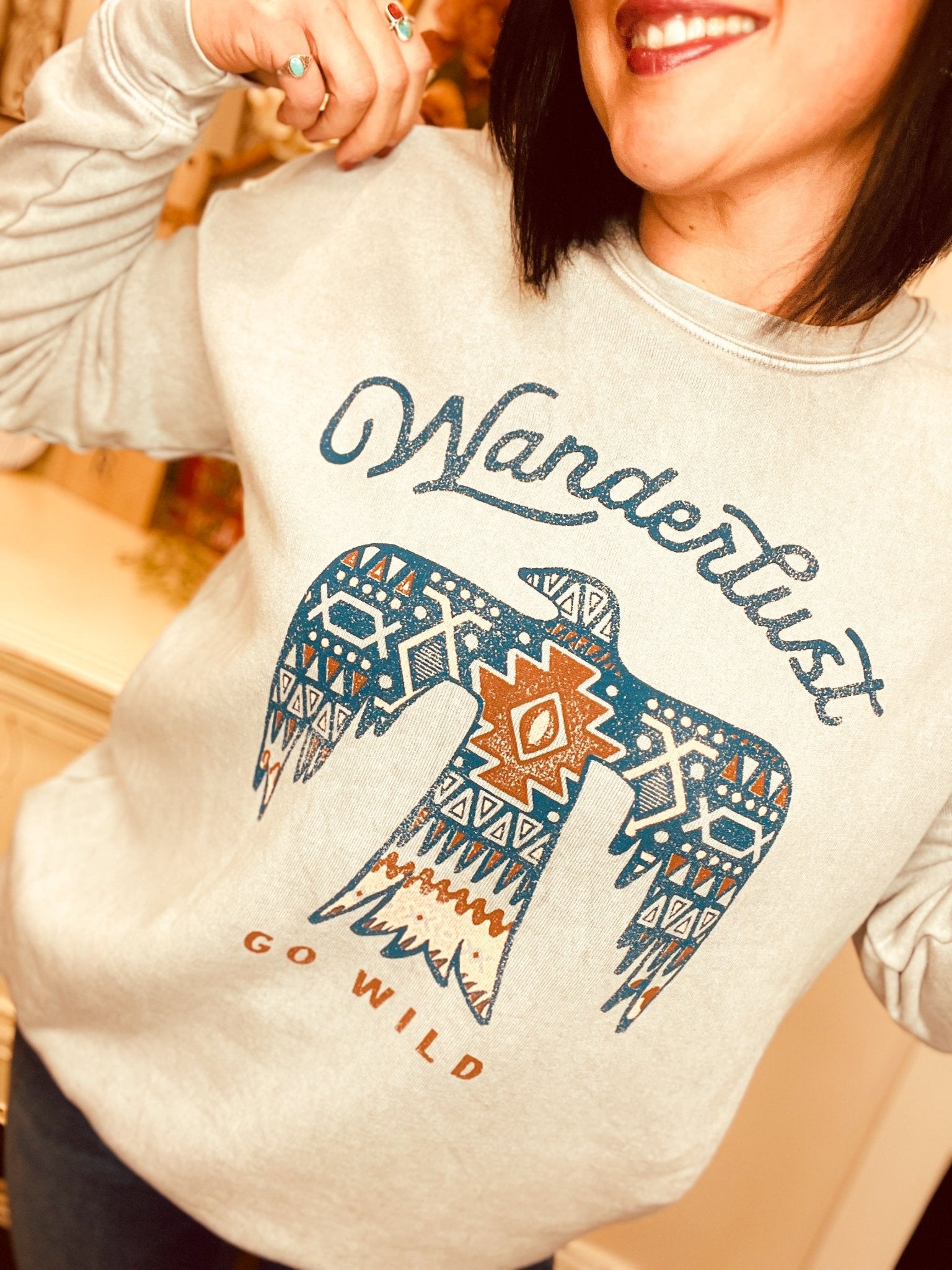 Retro Thunderbird Sweatshirt - Roaming Gypsy Boutique