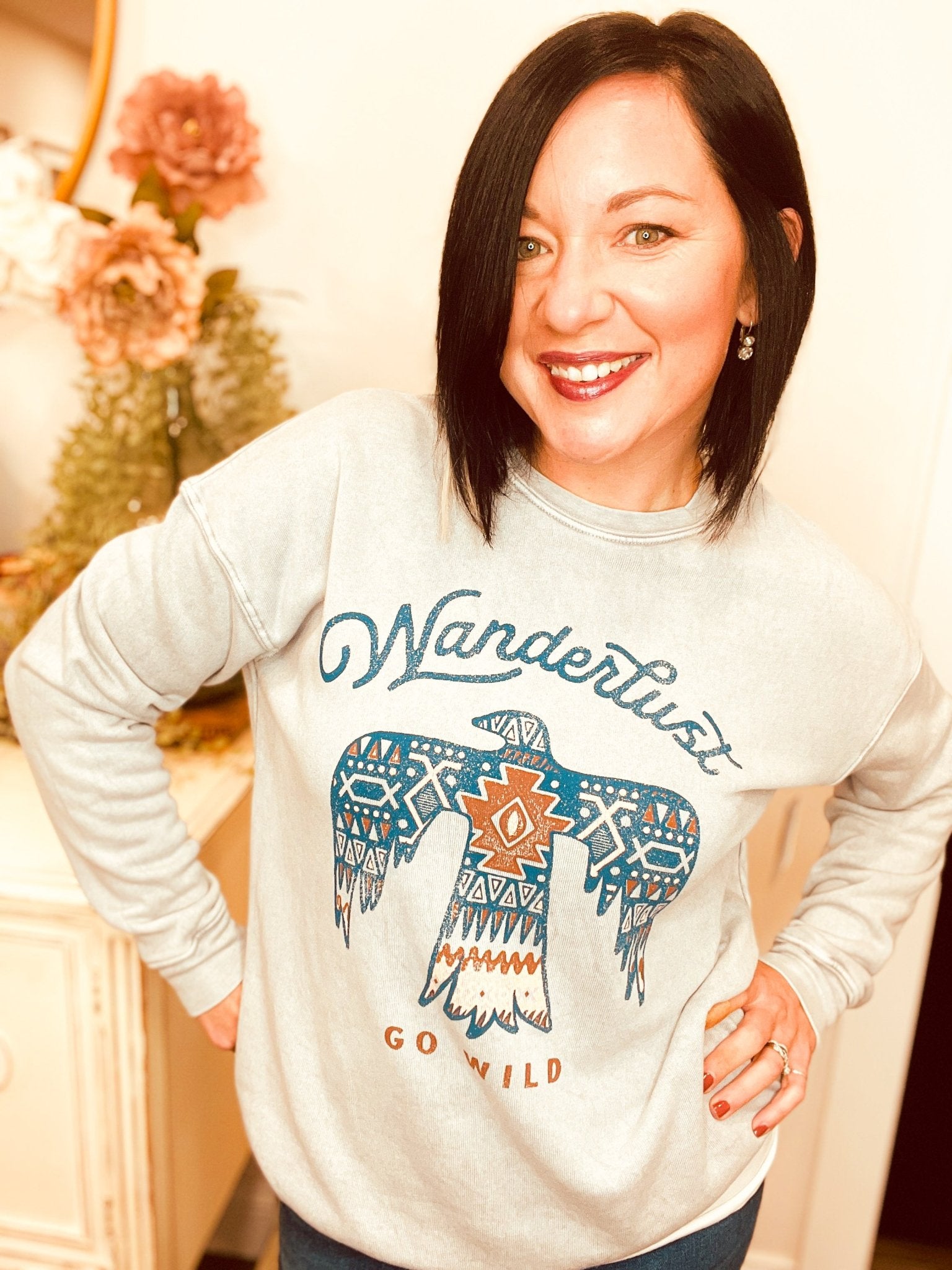 Retro Thunderbird Sweatshirt - Roaming Gypsy Boutique