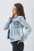 RISEN Button Up Washed Denim Jacket - Roaming Gypsy Boutique