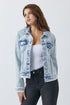 RISEN Button Up Washed Denim Jacket - Roaming Gypsy Boutique