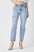 RISEN Distressed Slim Cropped Jeans - Roaming Gypsy Boutique