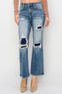 Risen Full Size High Rise Distressed Ankle Flare Jeans - Roaming Gypsy Boutique