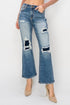 Risen Full Size High Rise Distressed Ankle Flare Jeans - Roaming Gypsy Boutique