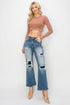 Risen Full Size High Rise Distressed Ankle Flare Jeans - Roaming Gypsy Boutique