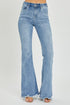 Risen Full Size High Rise Frayed Hem Flare Jeans - Roaming Gypsy Boutique