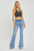 Risen Full Size High Rise Frayed Hem Flare Jeans - Roaming Gypsy Boutique