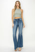 RISEN Full Size High Rise Front Seam Detailed Flare Jeans - Roaming Gypsy Boutique