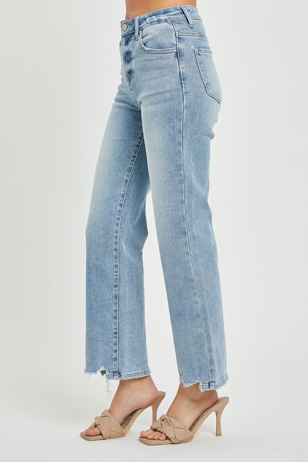 RISEN Full Size High Rise Straight Jeans - Roaming Gypsy Boutique