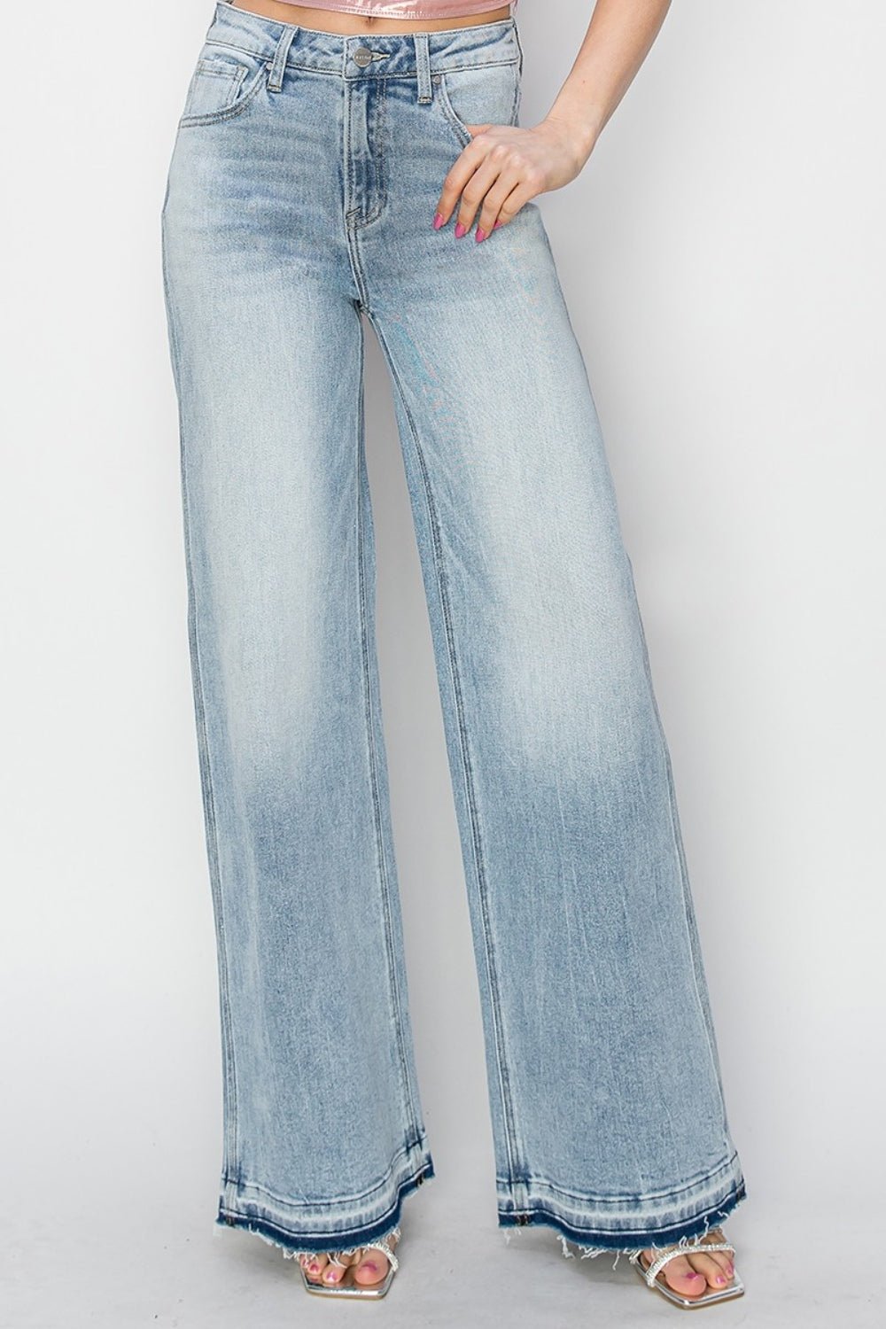 Risen Full Size High Rise Wide Leg Jeans - Roaming Gypsy Boutique