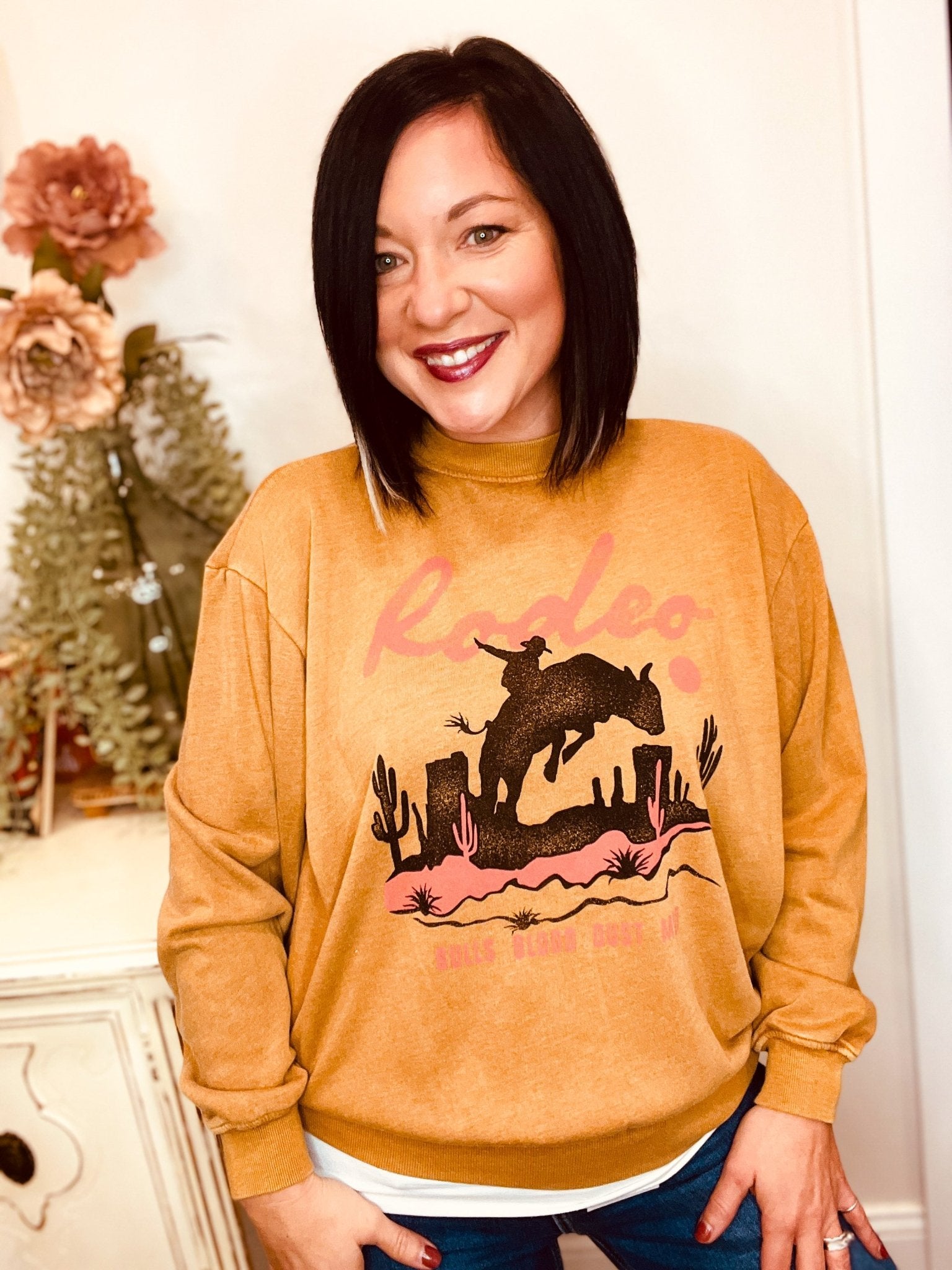 Rodeo Rebel Sweatshirt - Roaming Gypsy Boutique