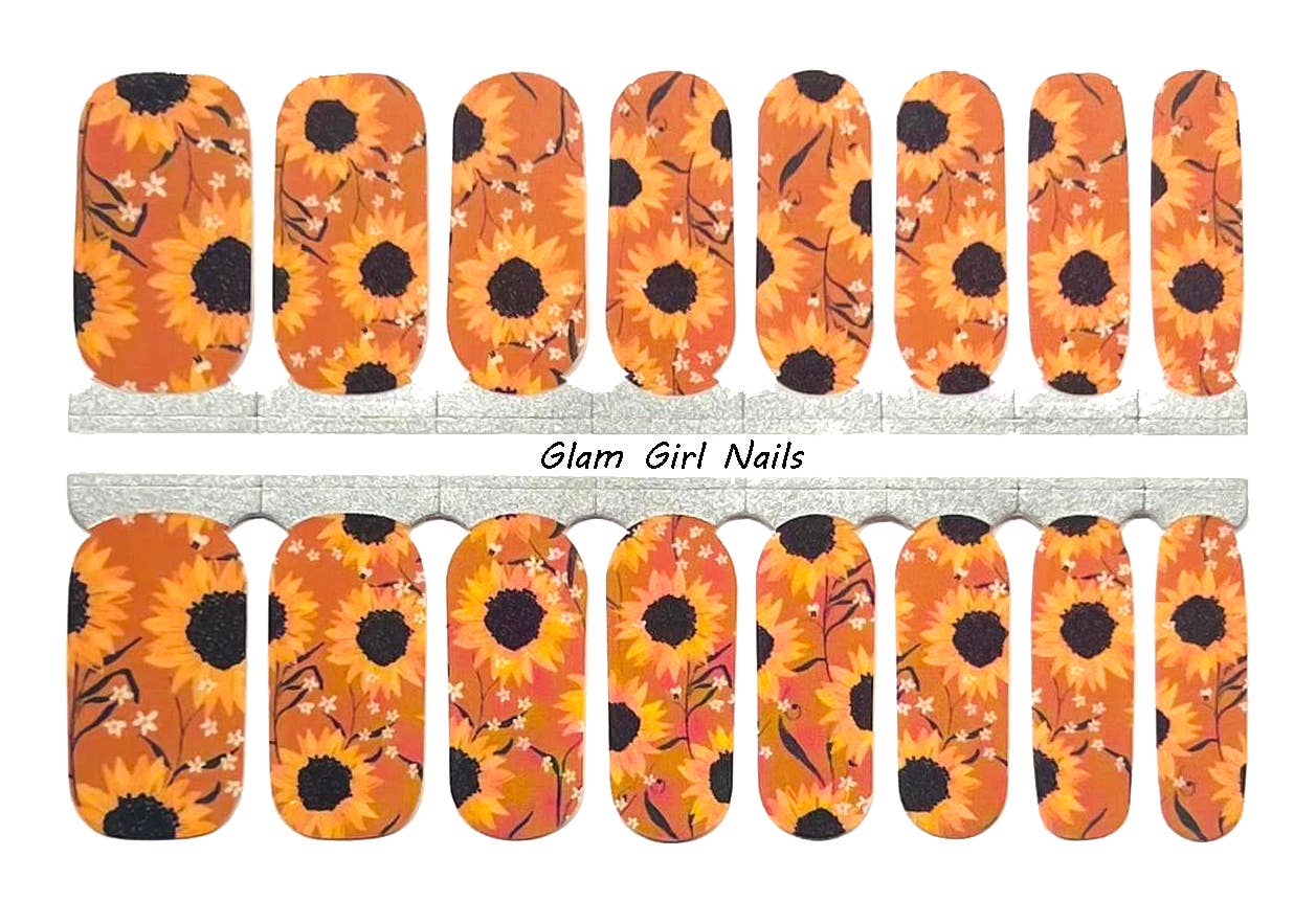 Rustic Sunflowers Spring Nail Wraps - Roaming Gypsy Boutique