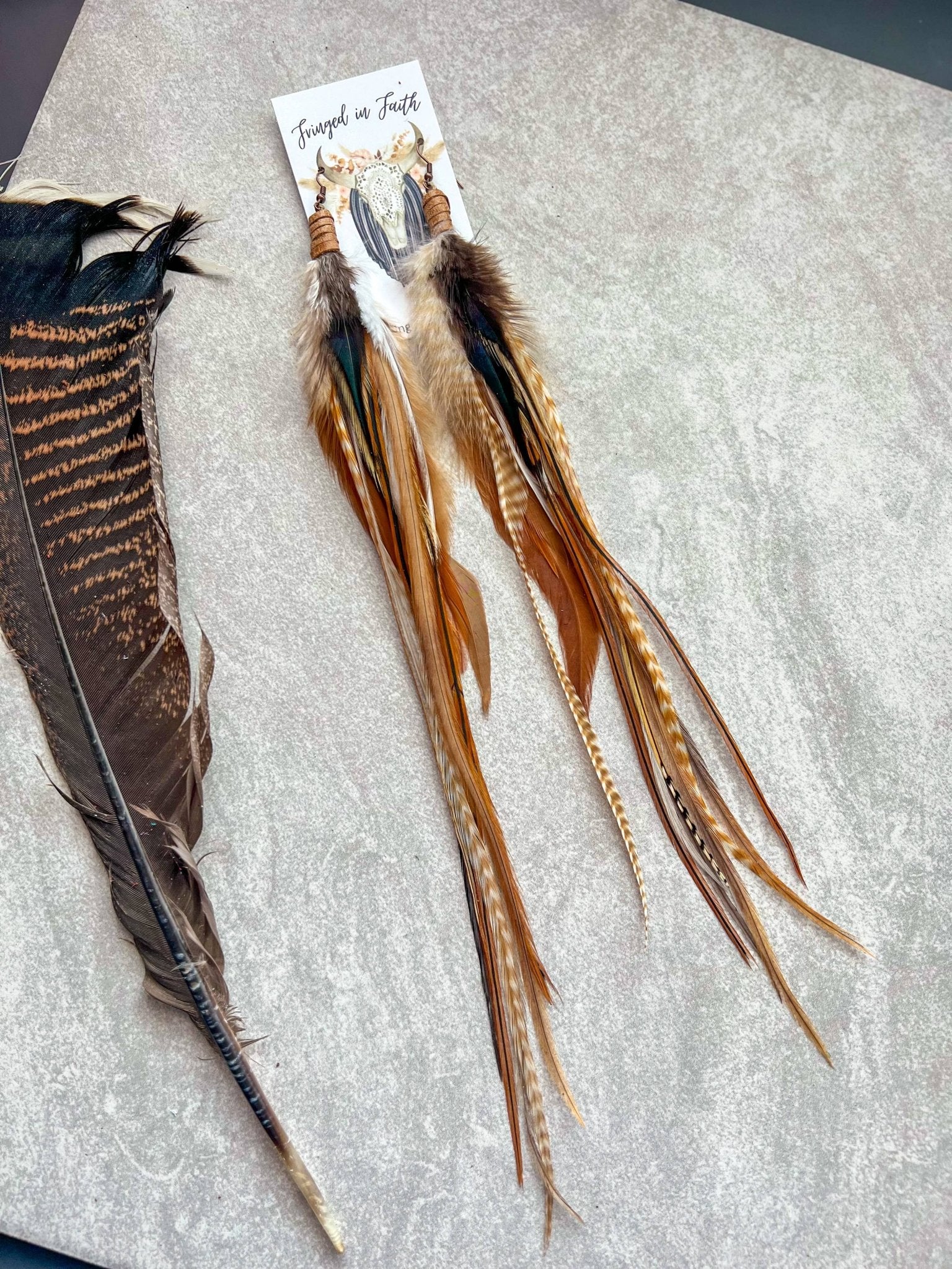 Saco Feather Earrings - Roaming Gypsy Boutique