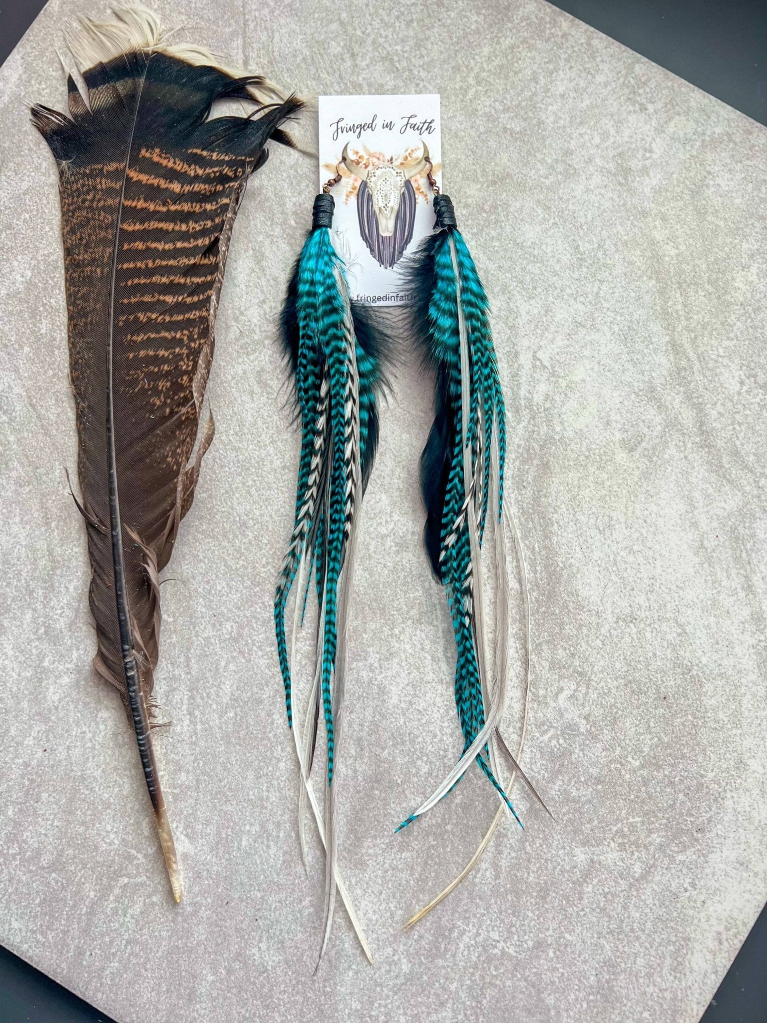 Saco Feather Earrings - Roaming Gypsy Boutique