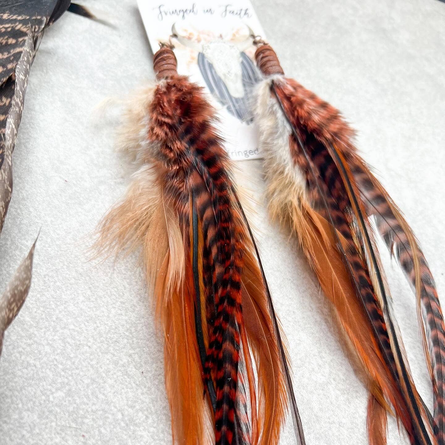 Saco Feather Earrings - Roaming Gypsy Boutique