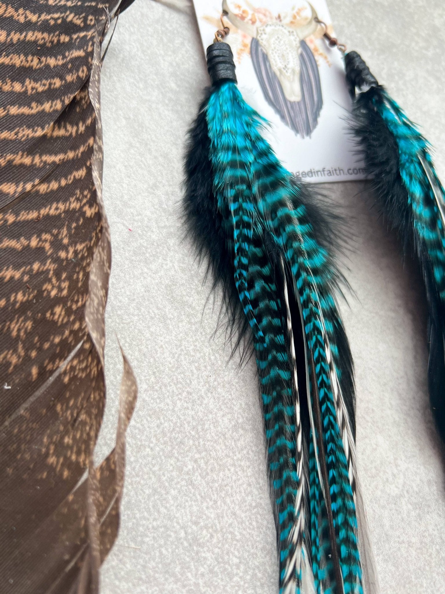 Saco Feather Earrings - Roaming Gypsy Boutique