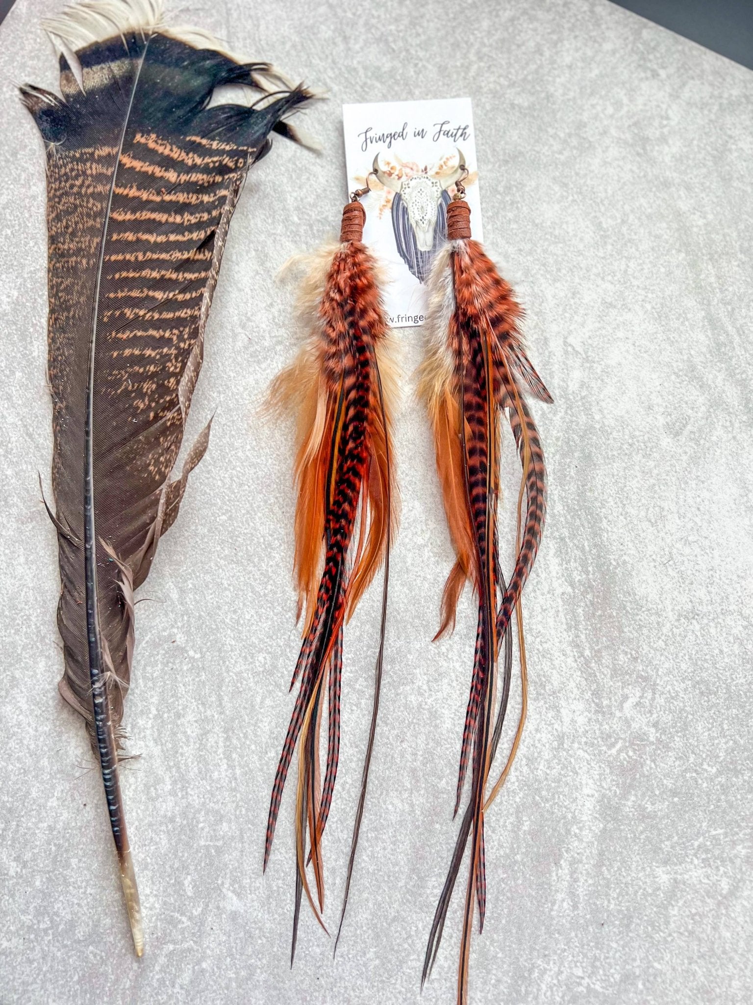 Saco Feather Earrings - Roaming Gypsy Boutique