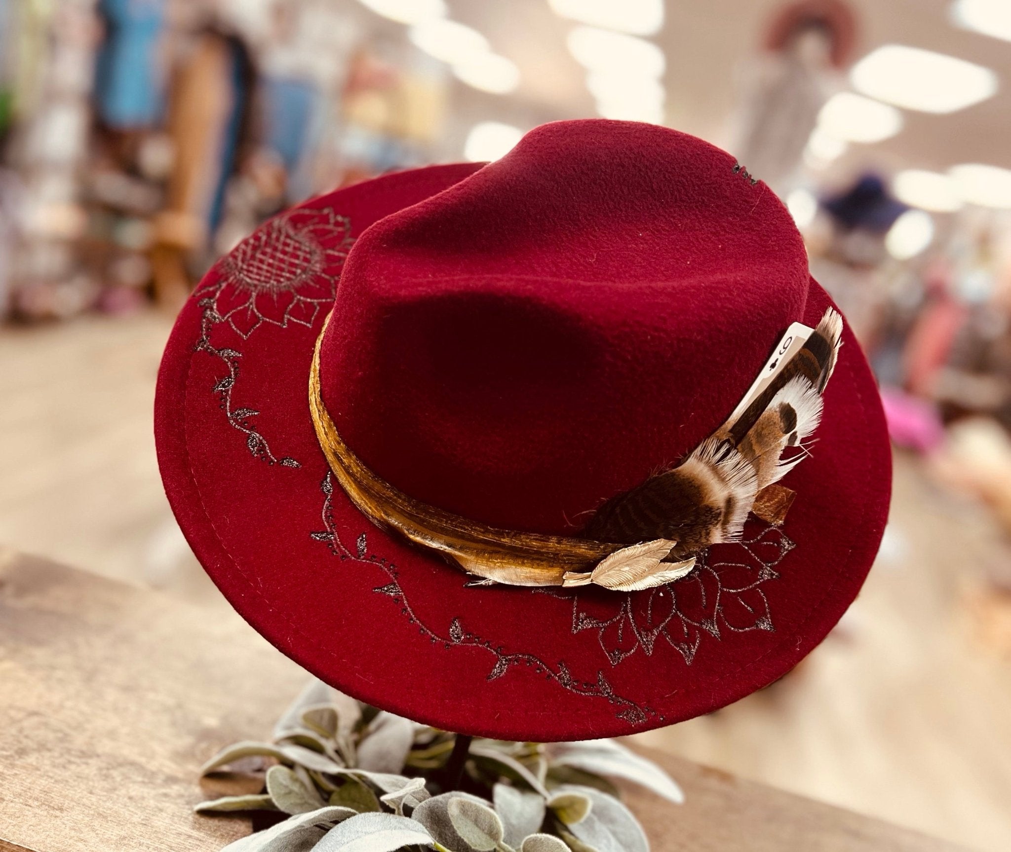 Scarlet Flora Fedora - Roaming Gypsy Boutique