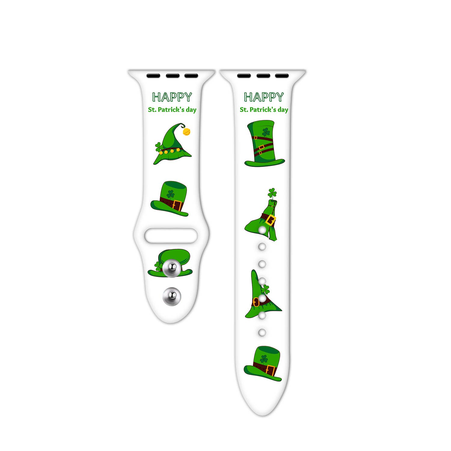 Shamrock St Patricks Day Irish Luck Silicone Watch Band - Roaming Gypsy Boutique