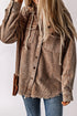 Snap Front Hooded Corduroy Shacket - Roaming Gypsy Boutique