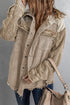 Snap Front Hooded Corduroy Shacket - Roaming Gypsy Boutique