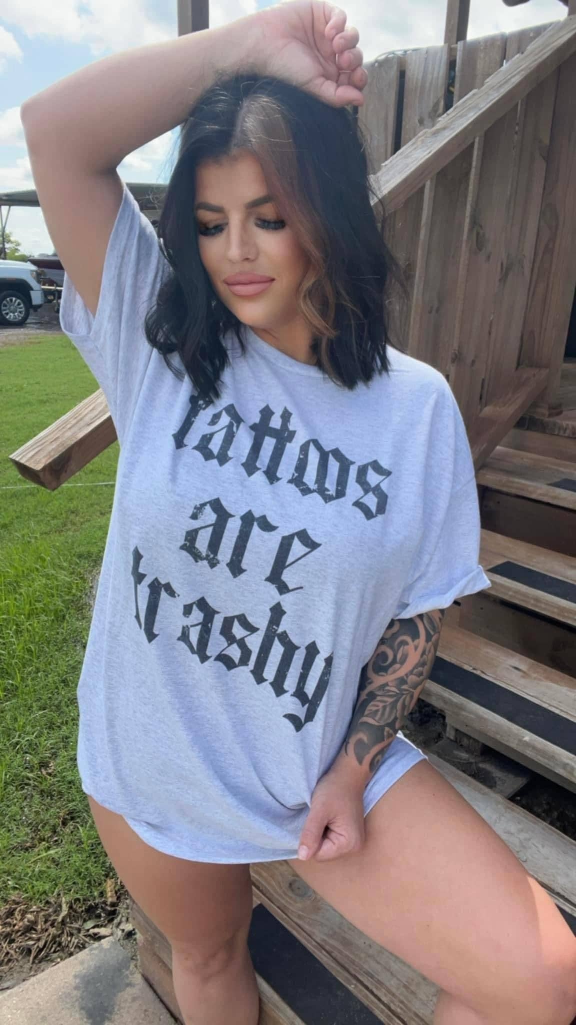 Tattoos Are Trashy T-Shirt - Roaming Gypsy Boutique