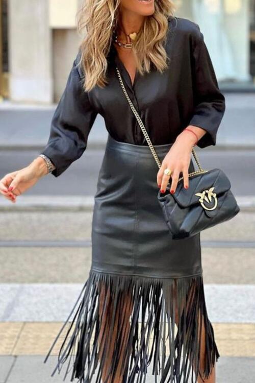 Tombstone Fringe Skirt - Roaming Gypsy Boutique